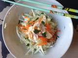 Salade asiatique chou – coriandre au poulet – simple et légère