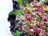 Salade quinoa – pistaches – framboises