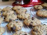 Cookies avoine, amandes et chocolat {sans beurre}