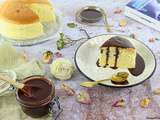 Cheesecake Japonais et Coulis au Chocolat