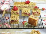 Crumb Cake Fraises et Rhubarbe