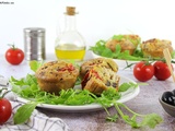 Muffins Salés Thon, Olives Noires, Moutarde et Tomate