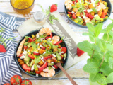 Salade de Patates Douces Rôties et Crevettes aux Saveurs Sucrées Salées