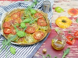 Tarte à la Tomate, Pesto de Roquette aux Anchois {+ Astuce pour avoir une Pâte Croustillante}