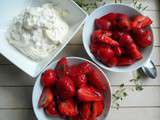 Salade de fraises au thym et vinaigre balsamique