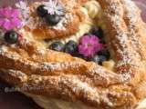 Paris-Brest revisité à la vanille et aux myrtilles… Cœur gourmand pour fêter toutes les mamans