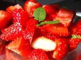 Strawberry and mint salad - Salade de fraises et menthe