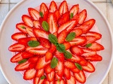 Cheesecake aux fraises et menthe sans cuisson