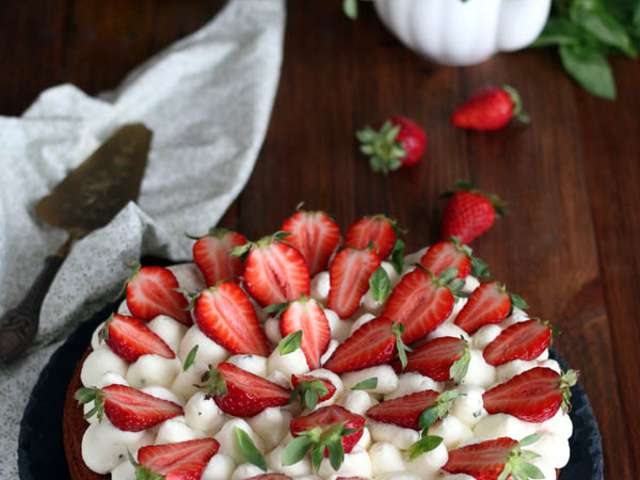 Recettes De Gateau Aux Fraises Et Chantilly
