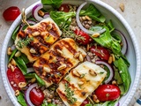 Salade de lentilles et quinoa à l’halloumi