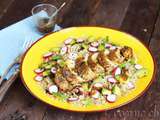 Salade chaude de quinoa, fenouil rôtis et son poulet mariné
