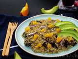 Salade de quinoa et champignons de Paris à l’orange simple et rapide