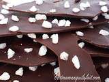 Papier de chocolat aux perles de menthe chocolate thins with minted beads