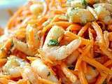 Salade de crevettes a la coriandre & au sesame