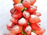 Sapin de fraises fraiches