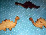 Biscuits sablés chocolatés façon dinosaurus