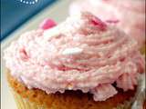 Cupcakes framboises mascarpone pour Octobre Rose