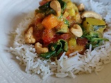 Curry de légumes, composition à varier selon les goût