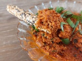 Tartinade de tomates séchées, parmesan, pignons, basilic