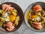 Chakchouka pommes de terre et crevettes