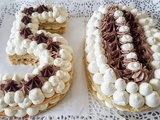 Number cake aux 3 chocolats, gâteau d’anniversaire 50 ans