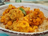 Ragoût chou fleur et boulettes de poulet (market brouklou)