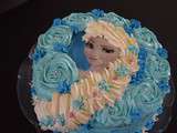 Gâteau Reine des Neiges – le visage d’Elsa