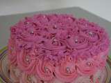 Ombre Rosette Cake à la fraise