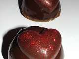 Dômes bavaroises poire/chocolat pour la St-Valentin