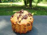 Muffins au beurre de cacahuètes et aux pépites de chocolat