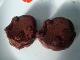 Muffins au chocolat coeur tendre de fraise