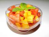 Salade de melon et de pastèque au muscat