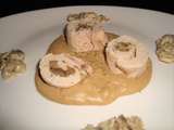 Ballotine de volaille farcis aux girolles, sauce au foie gras