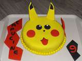 Gâteau Pikachu en pâte à sucre (9 ans Capucine)