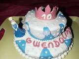 Gâteau Princesse Reine des Neiges en pâte à sucre pour Gwendoline