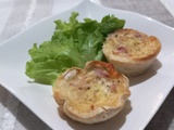 Mini-tartelettes au jambon et fromage sur pain de mie