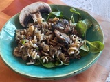 Pâtes au pesto de champignons maison