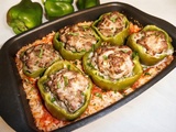 Poivrons farcis et riz à la tomate au Cake Factory : la recette facile