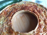 Tarte à la courgette râpée et au jambon fumé