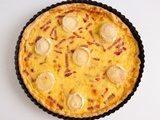 Tarte au fromage de chèvre et aux lardons