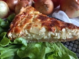 Tarte aux oignons, mascarpone et fromage de chèvre