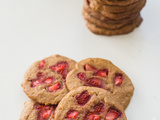 Cookies aux fraises et praliné