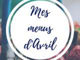 Menus du mois d’avril