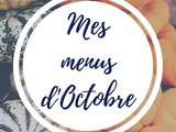 Menus du mois d’octobre