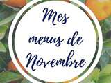 Menus du mois de novembre