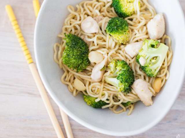 Nouilles chinoises aux légumes - Les recettes de Caty