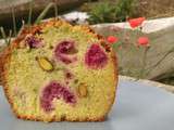 Cake sans gluten pistache framboises