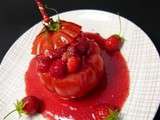 Tartare de fraises dans une tomate, poivre du Sichouan
