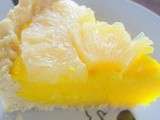Tarte ananas, semoule au safran