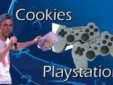 Cookies Playstation au chocolat pour Cyprien et Squeezie à la Vidéo City